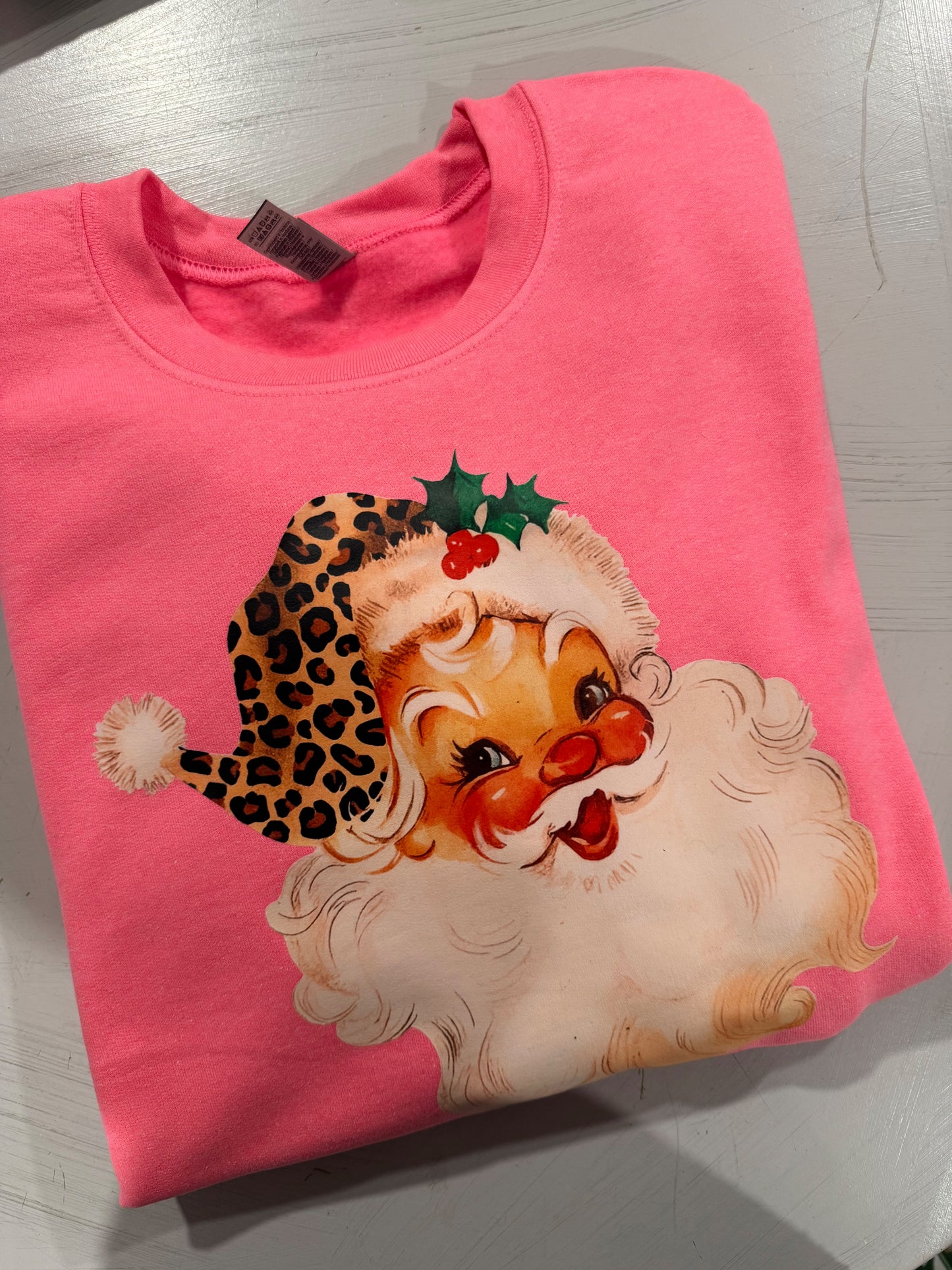 Leopard Santa Crewneck