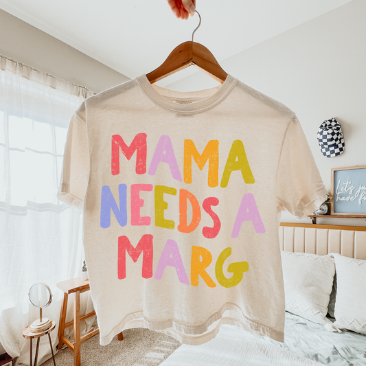 Mama Needs A Marg Crop Tee