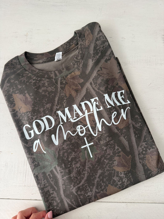 God Made Me A Mother Camo Tee