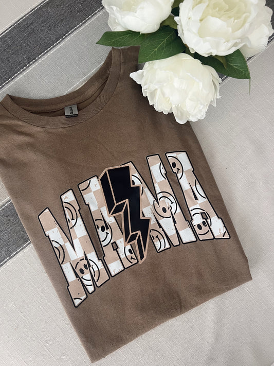 Smiley Bolt Mama Tee