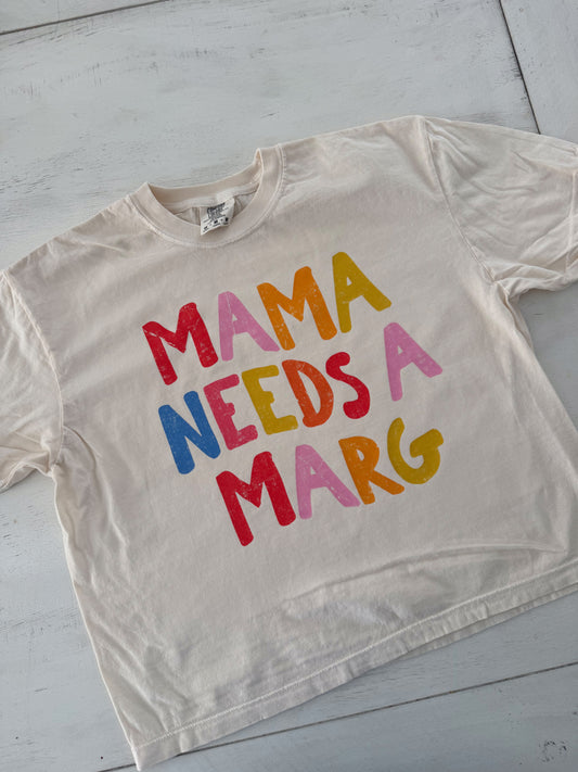 Mama Needs A Marg Crop Tee