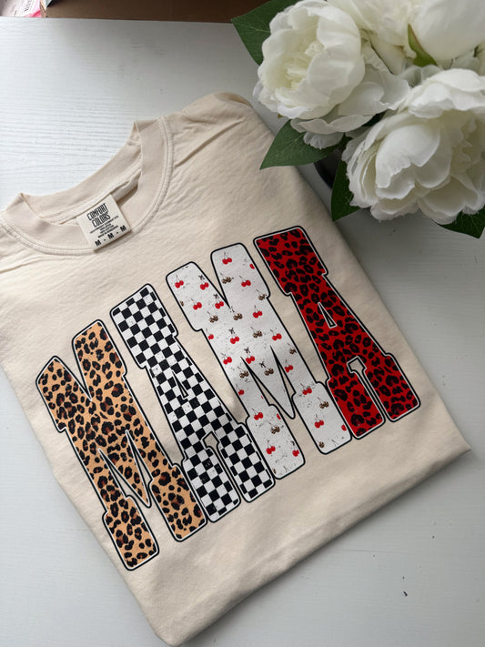 Cherry Leopard Mama Tee