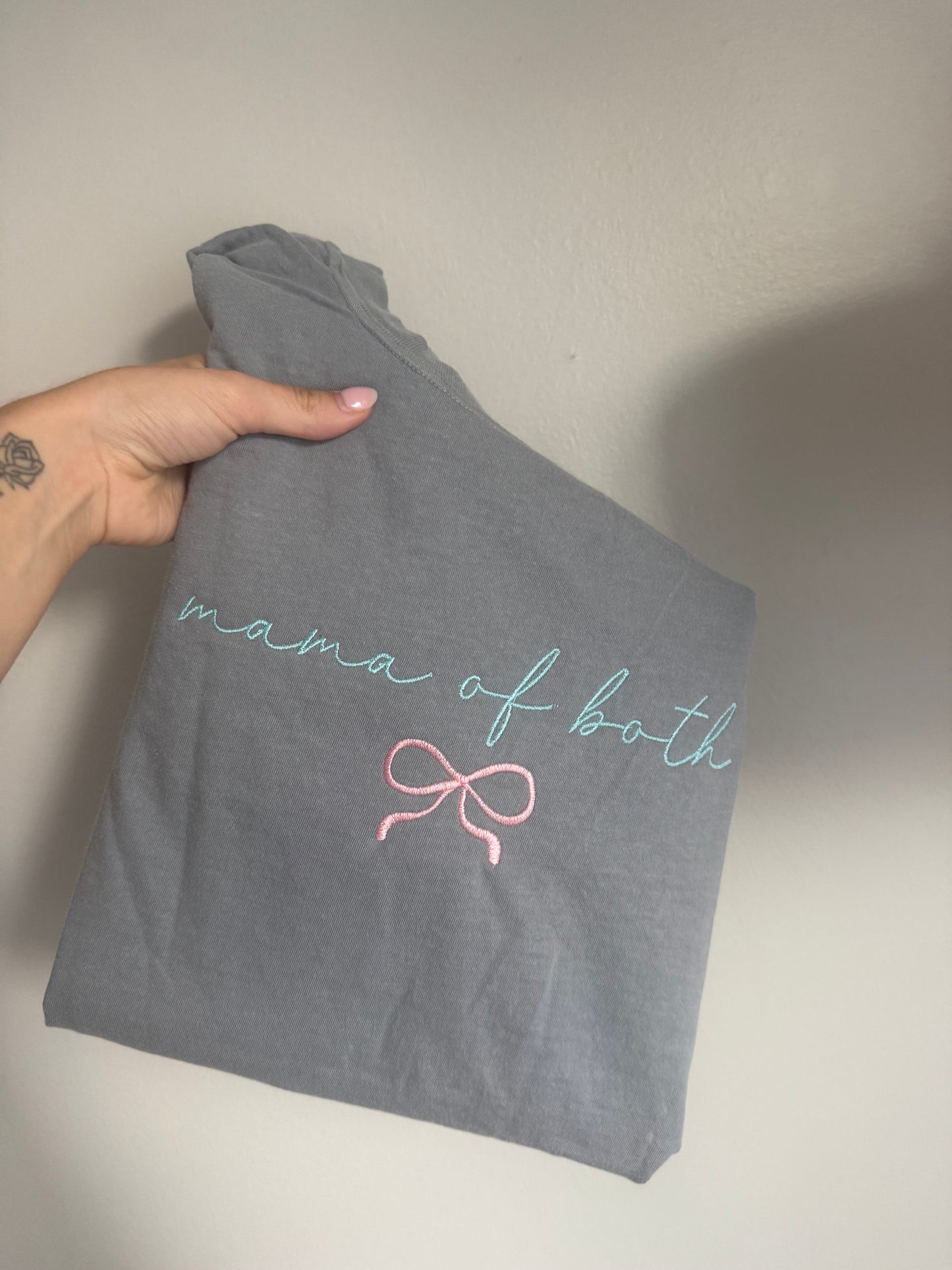 Embroidered Mama of Both Tee