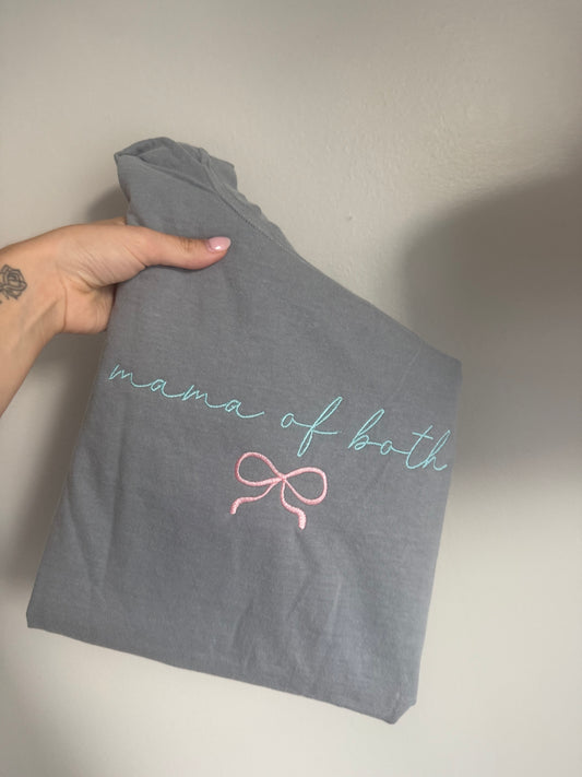 Embroidered Mama of Both Tee