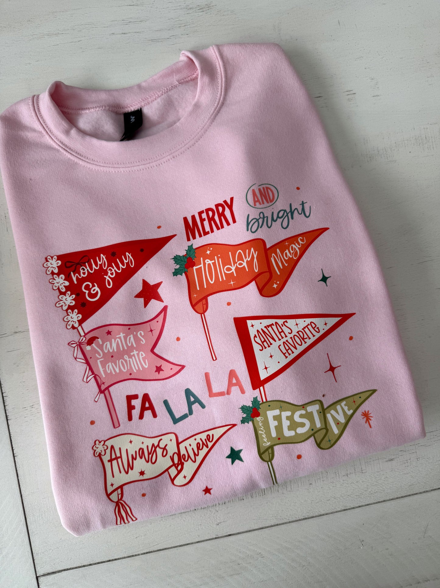 Christmas Flags Crewneck