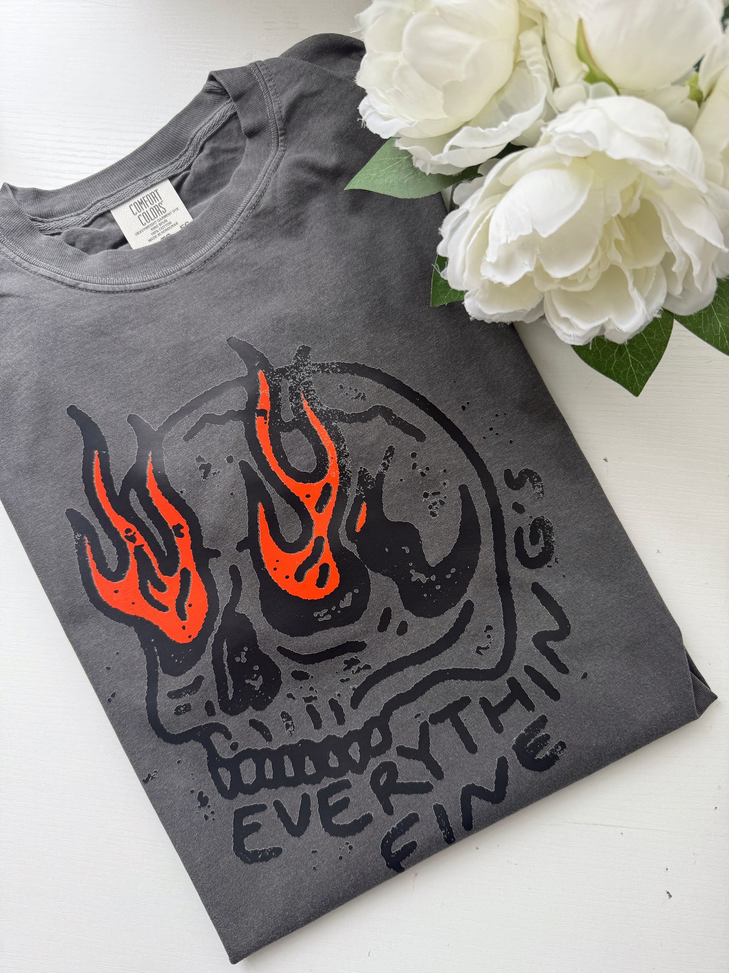 Everything’s Fine Skull Tee