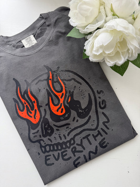 Everything’s Fine Skull Tee