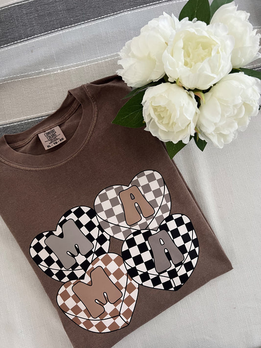 Mocha Mama Hearts Tee