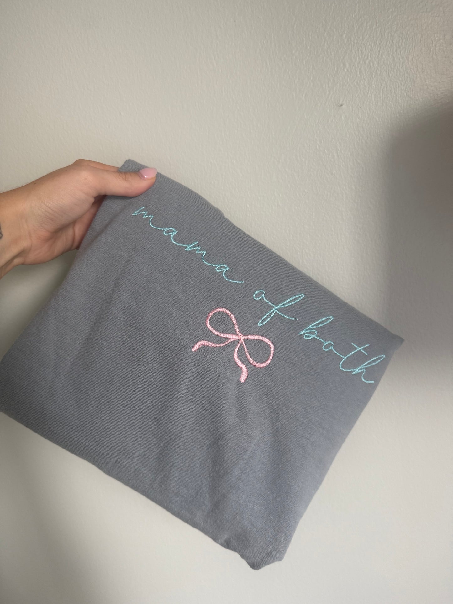Embroidered Mama of Both Tee