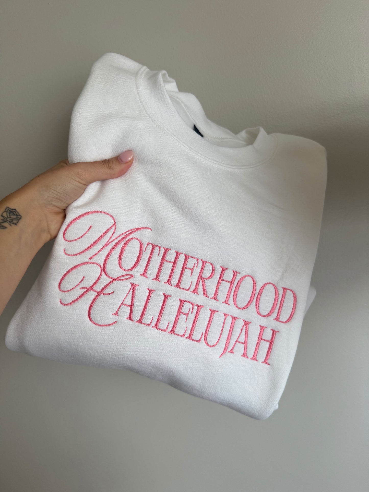 Motherhood Hallelujah Embroidered Sweatshirt