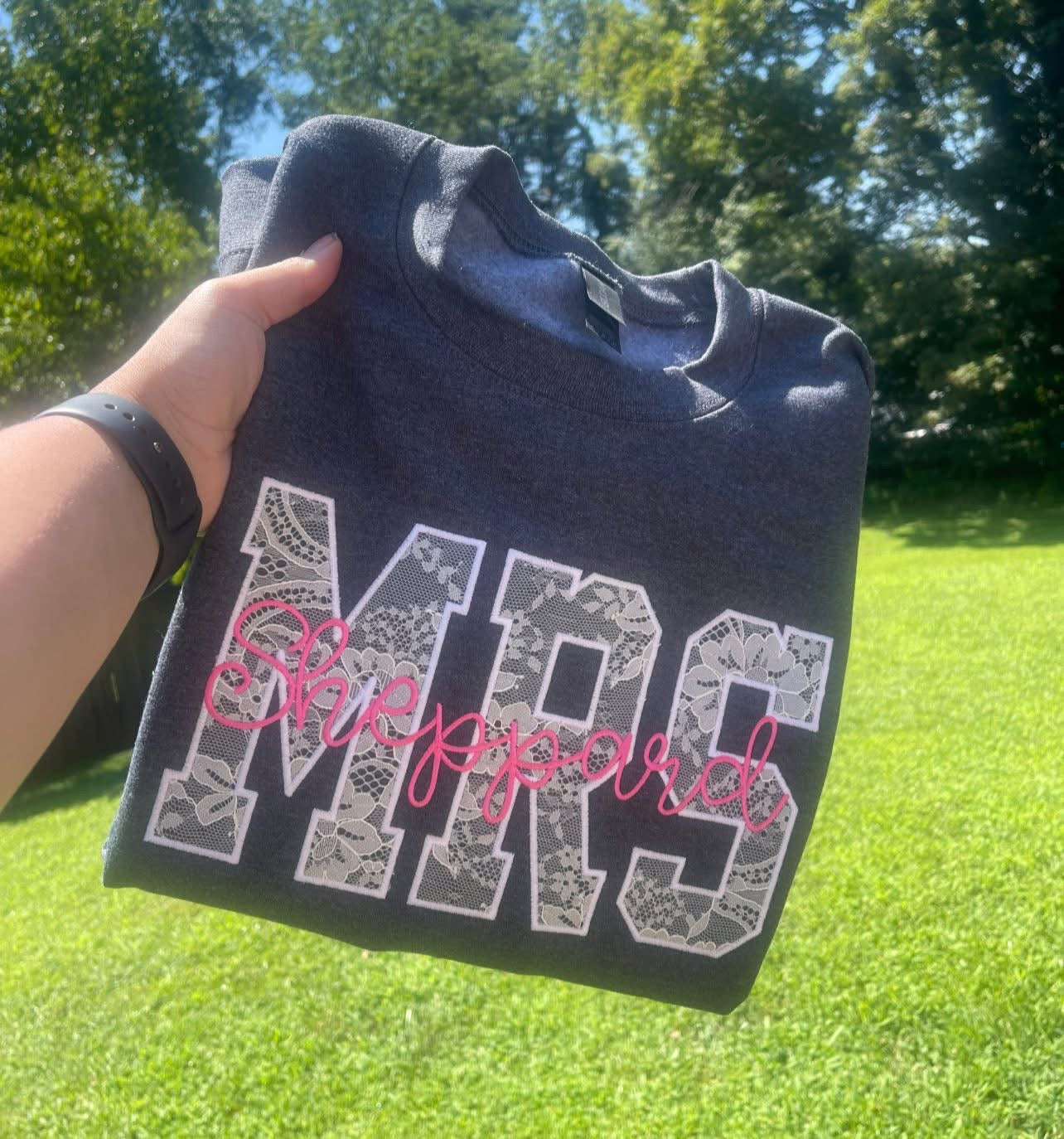Embroidered Mrs. Crewneck