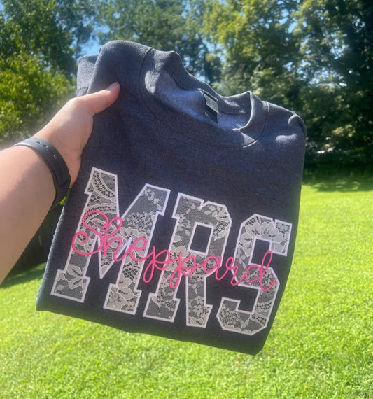 Embroidered Mrs. Crewneck