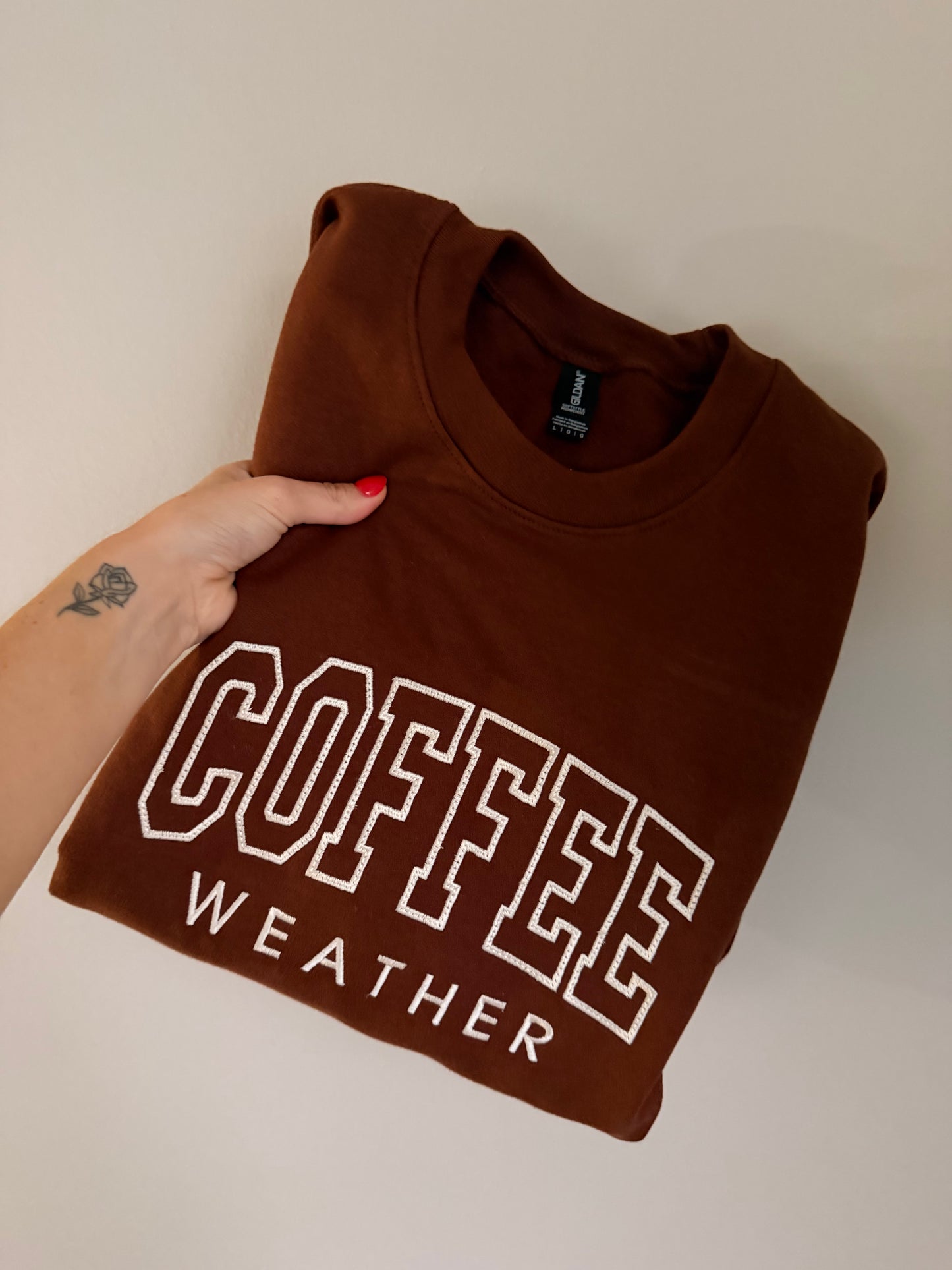 Embroidered Coffee Weather Sweatshirt